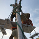 Eyes peeled for Indian oil sardine on the crow’s nest in a purse seiner.